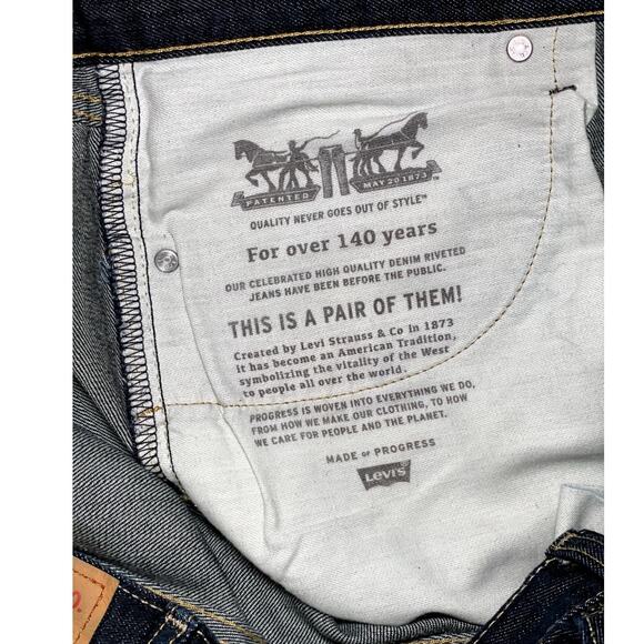 Mens Levi's 505 dark wash - Picture 10 of 11